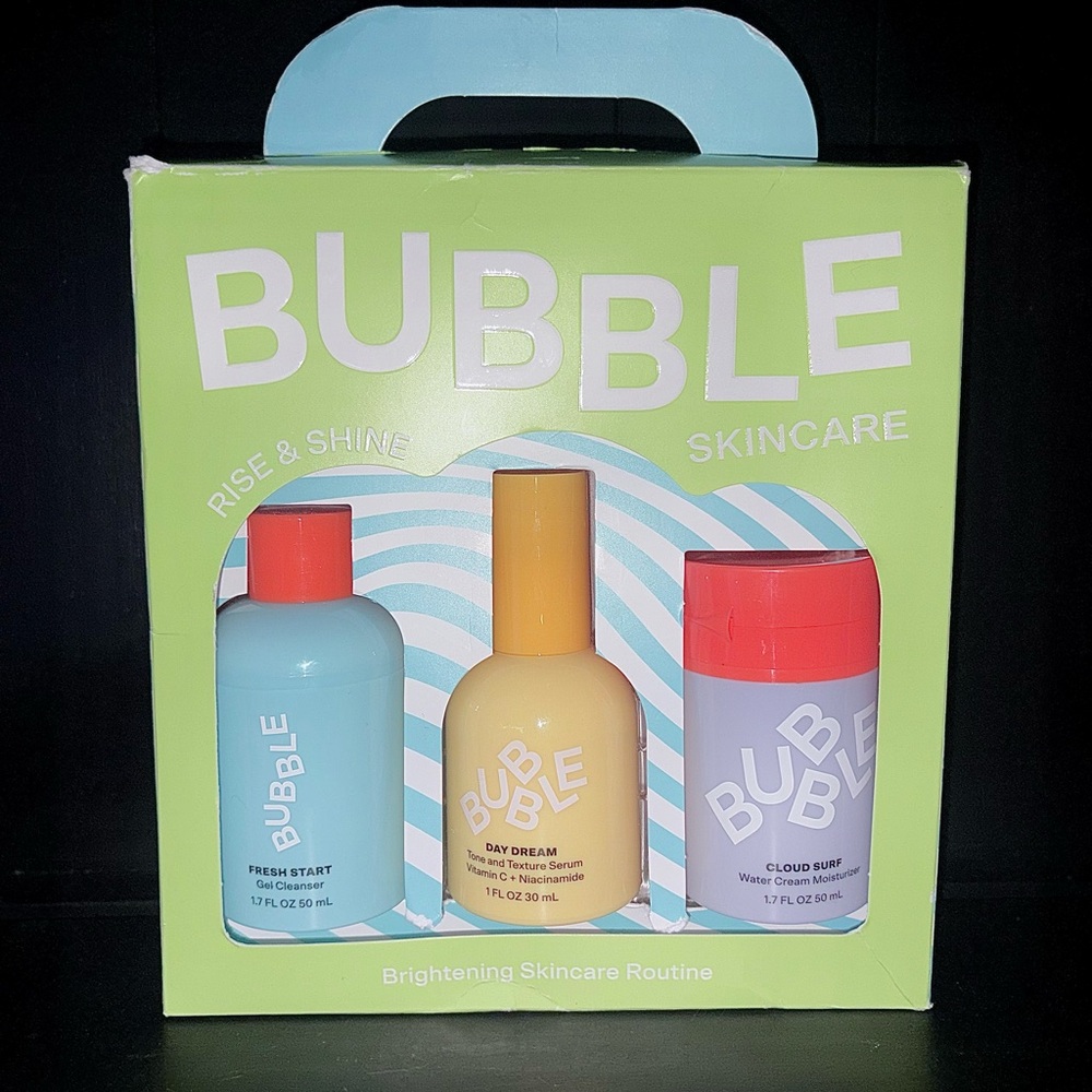 BUBBLE Brightening Skincare Set - Blue, Yellow & Purple